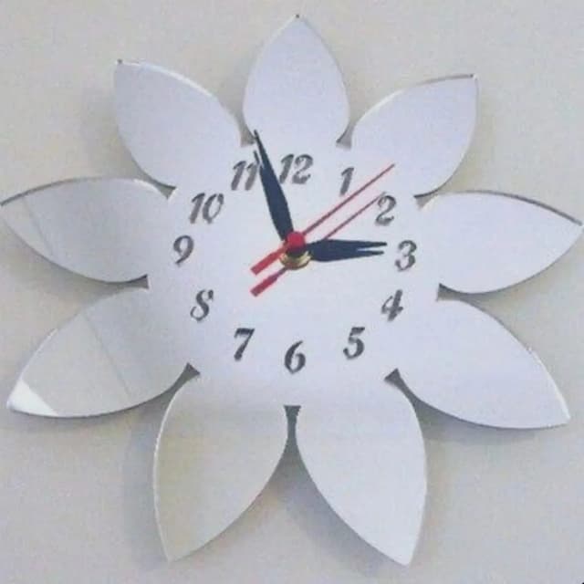 Mirror Clock ( Sun Flower Design )